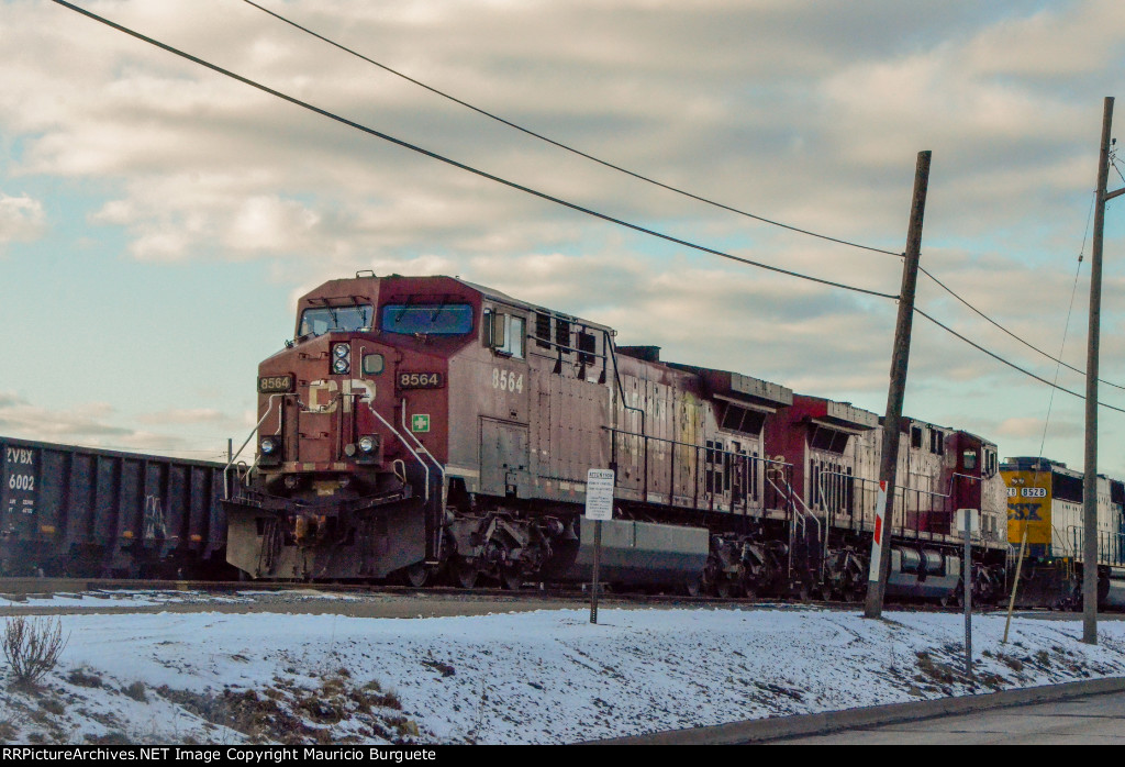 CP AC44CW Locomotives in the yard